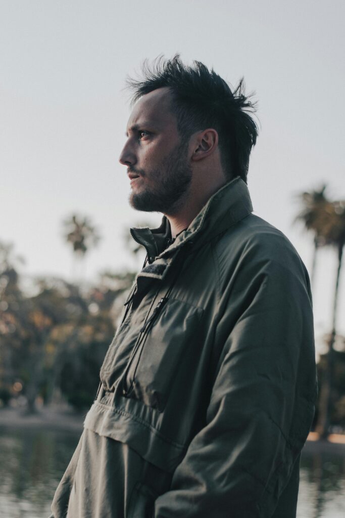 Men's oversized utility button-down shirt with technical zippers 2026